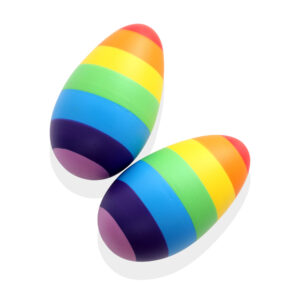 Rainbow Wooden Egg Shaker - Set Of 2