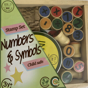 Numbers & Symbols Wooden Stamp Set