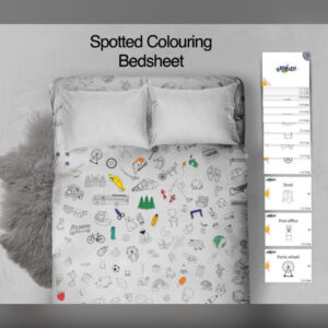 Colorable Bedsheet - Washable, Reusable & Storytelling Bedsheet
